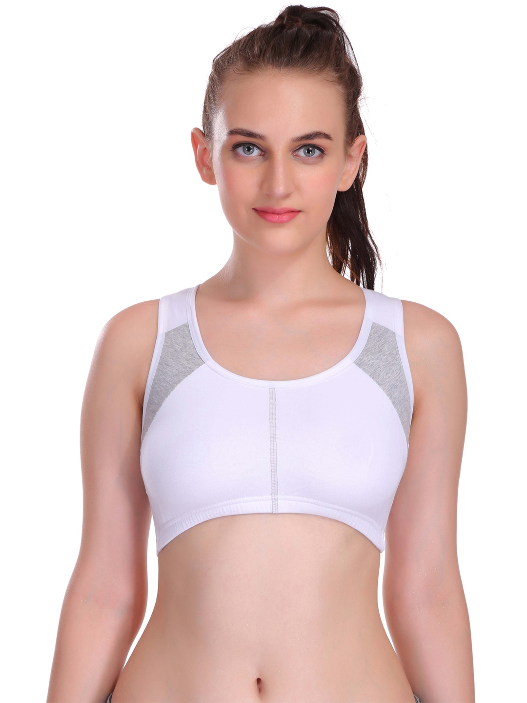 

Eve's Beauty Colourblocked Full Coverage Bra With All Day Comfort, White