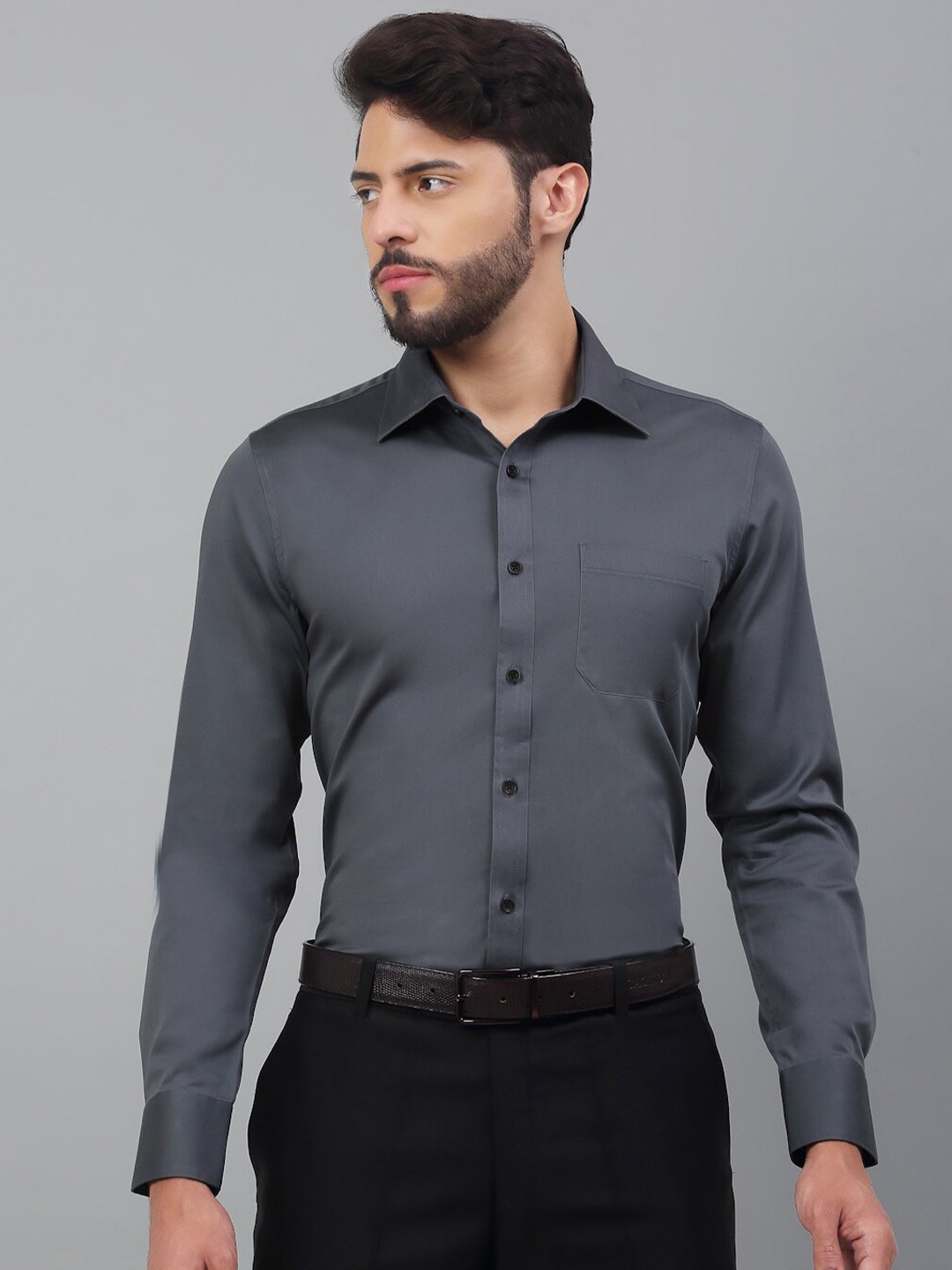 

LOUIS STITCH Comfort Cotton Formal Shirt, Grey