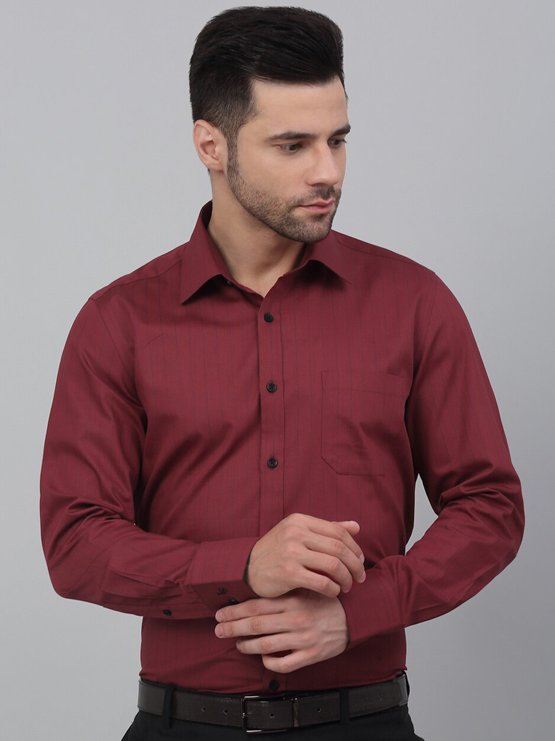 

LOUIS STITCH Comfort Cotton Formal Shirt, Red