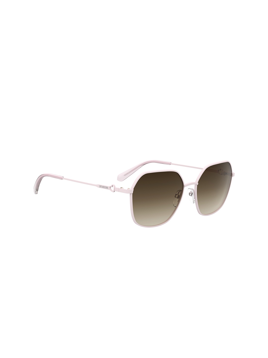 

MOSCHINO LOVE Women Brown Lens & White Sports Sunglasses with UV Protected Lens