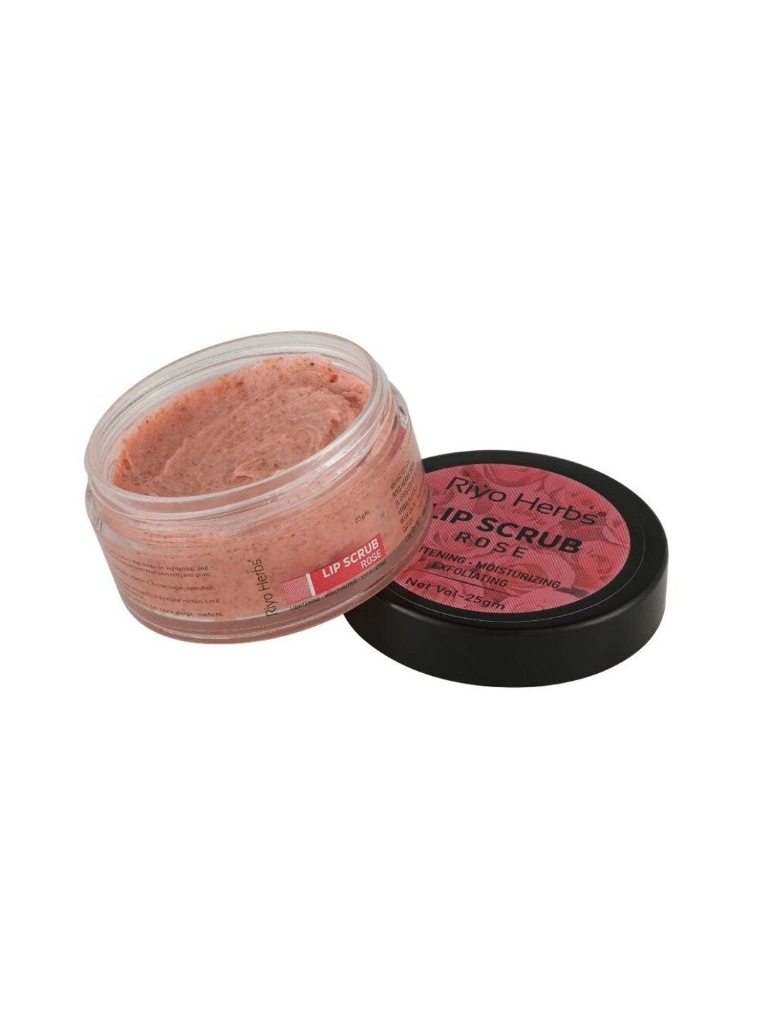 

Riyo Herbs Rose Lip Scrub with Avocado & Shea Butter - 25 g, Pink