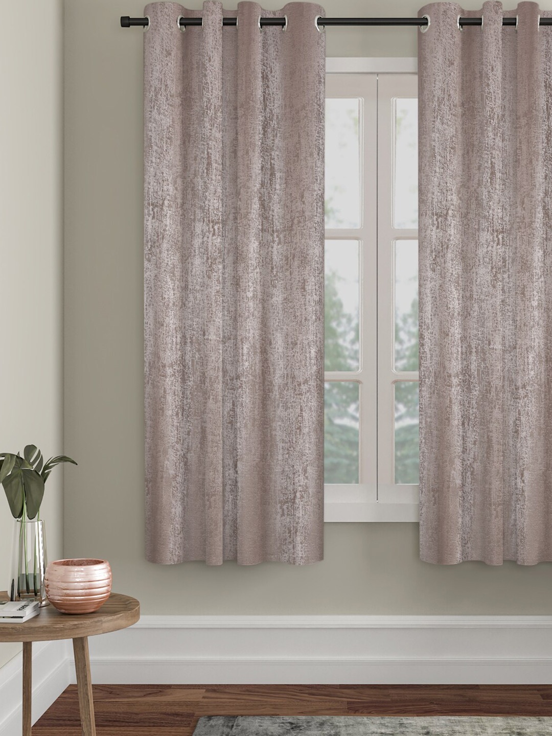 SOKNACK Brown Black Out Window Curtain