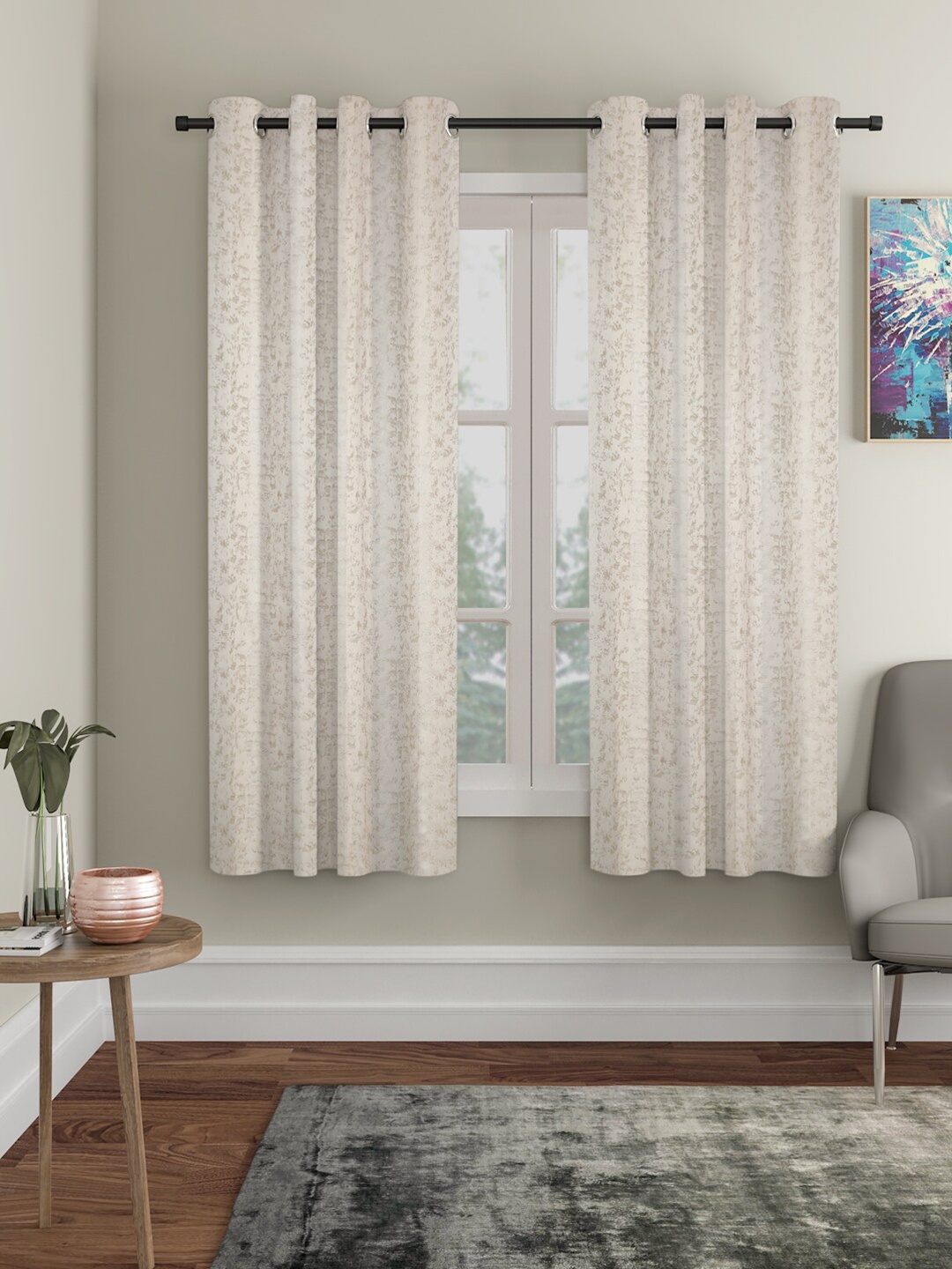 

SOKNACK 2 Pcs Cream-Coloured Black Out Window Curtain