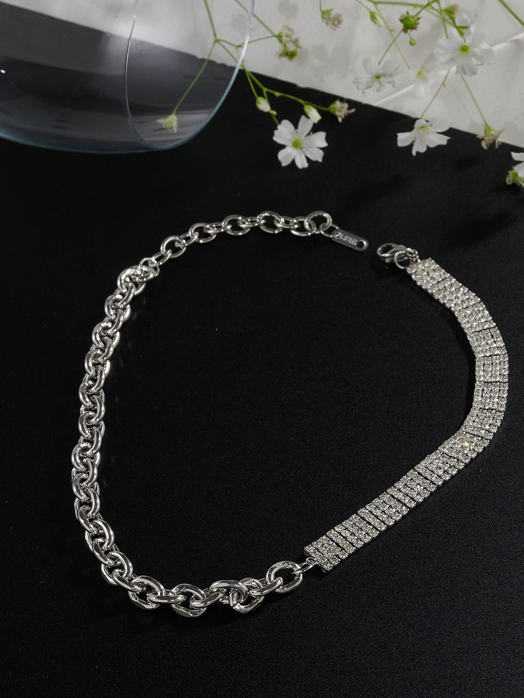 

ISHKAARA Silver-Plated Rhodium-Plated Necklace