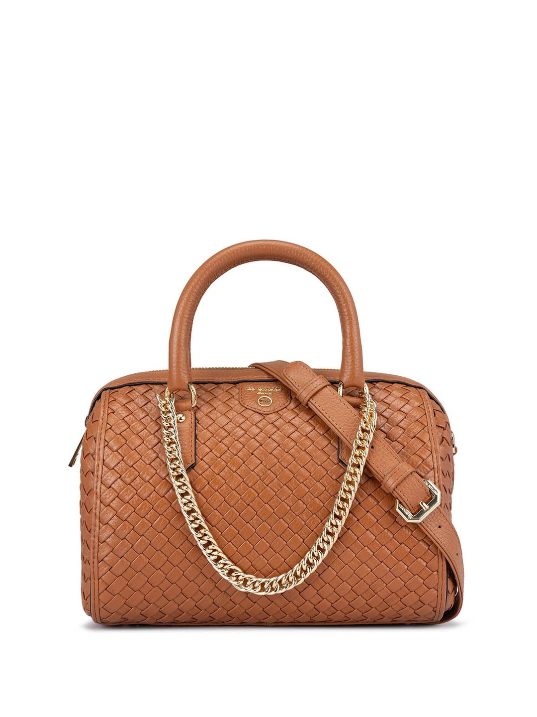

Da Milano Textured Leather Structured Handheld Bag, Brown