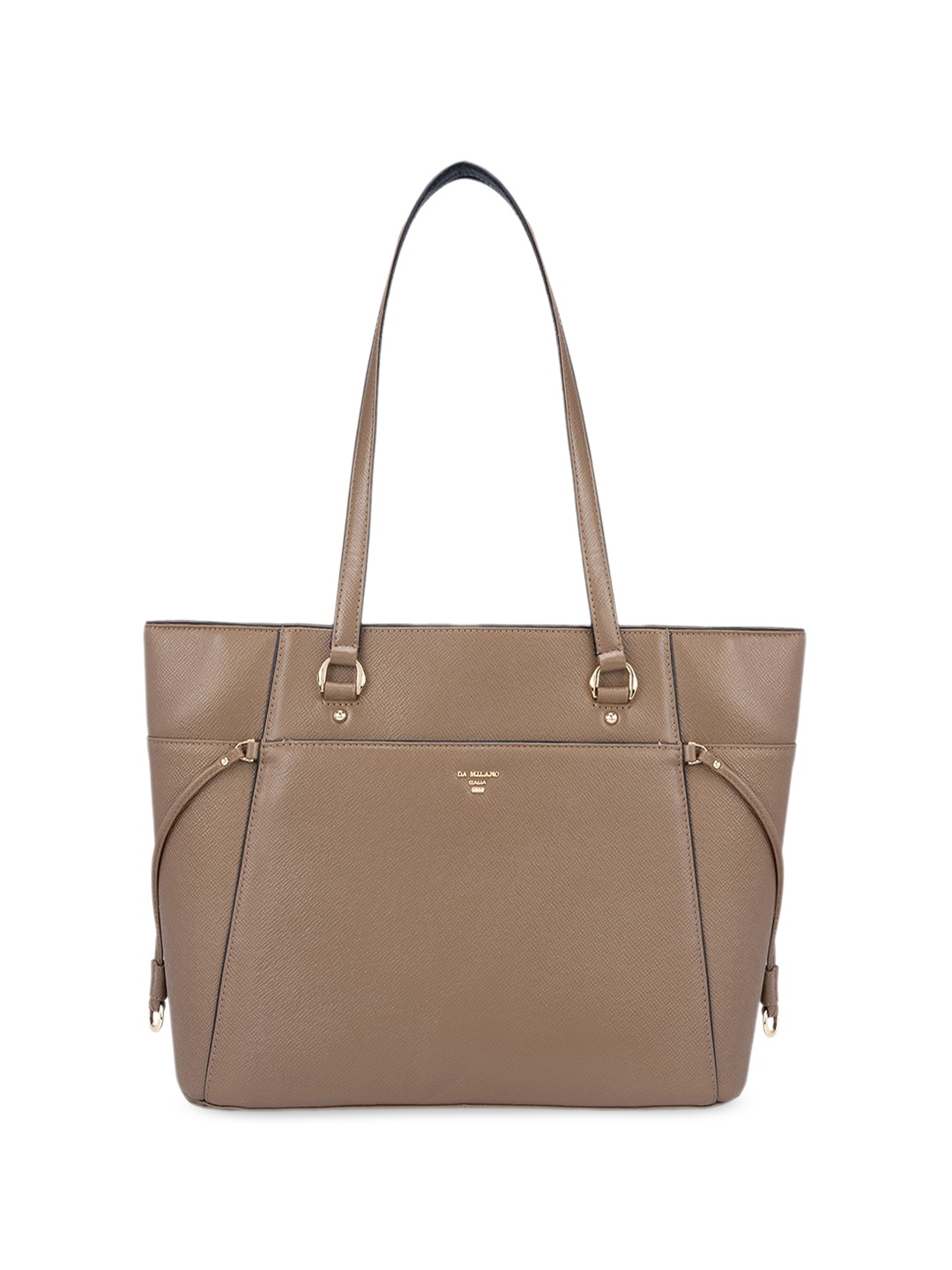 

Da Milano Textured Leather Structured Shoulder Bag, Brown