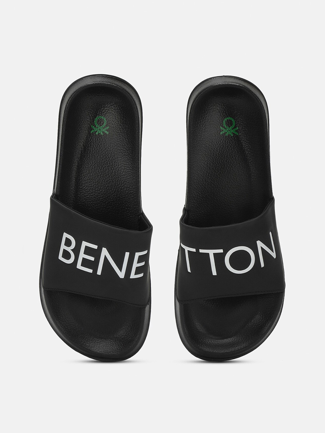 

United Colors of Benetton Men Printed Sliders, Black