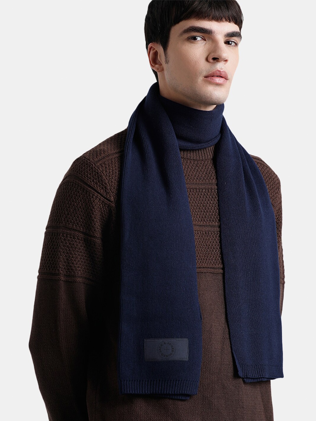 

Jack & Jones Men Cotton Scarf, Navy blue