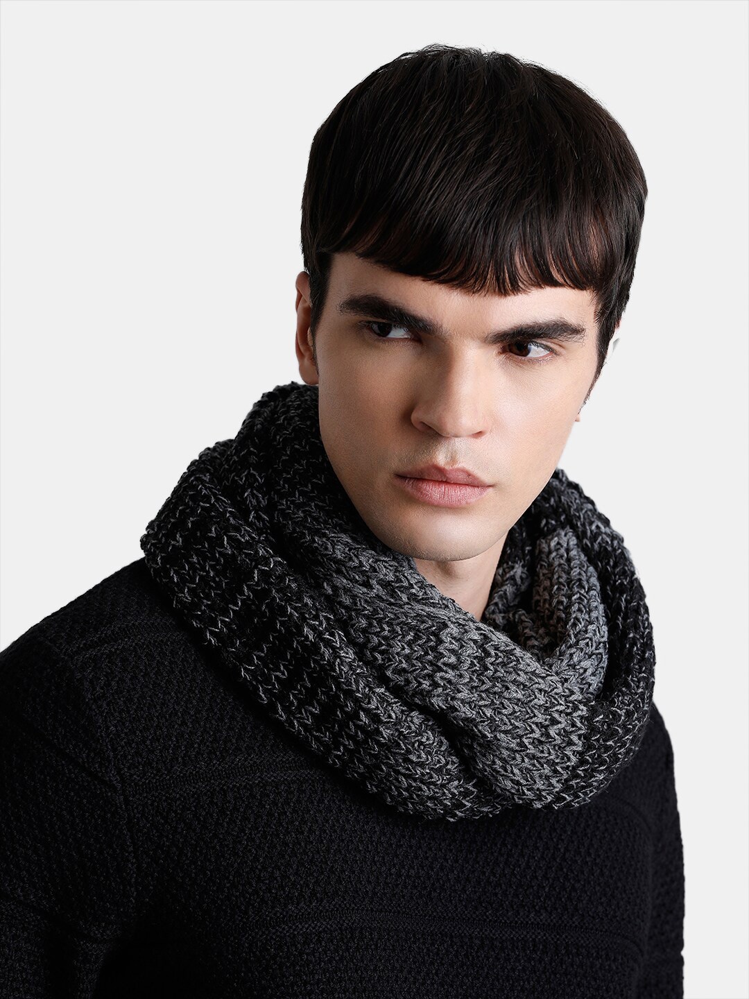 

Jack & Jones Men Acrylic Scarf, Black