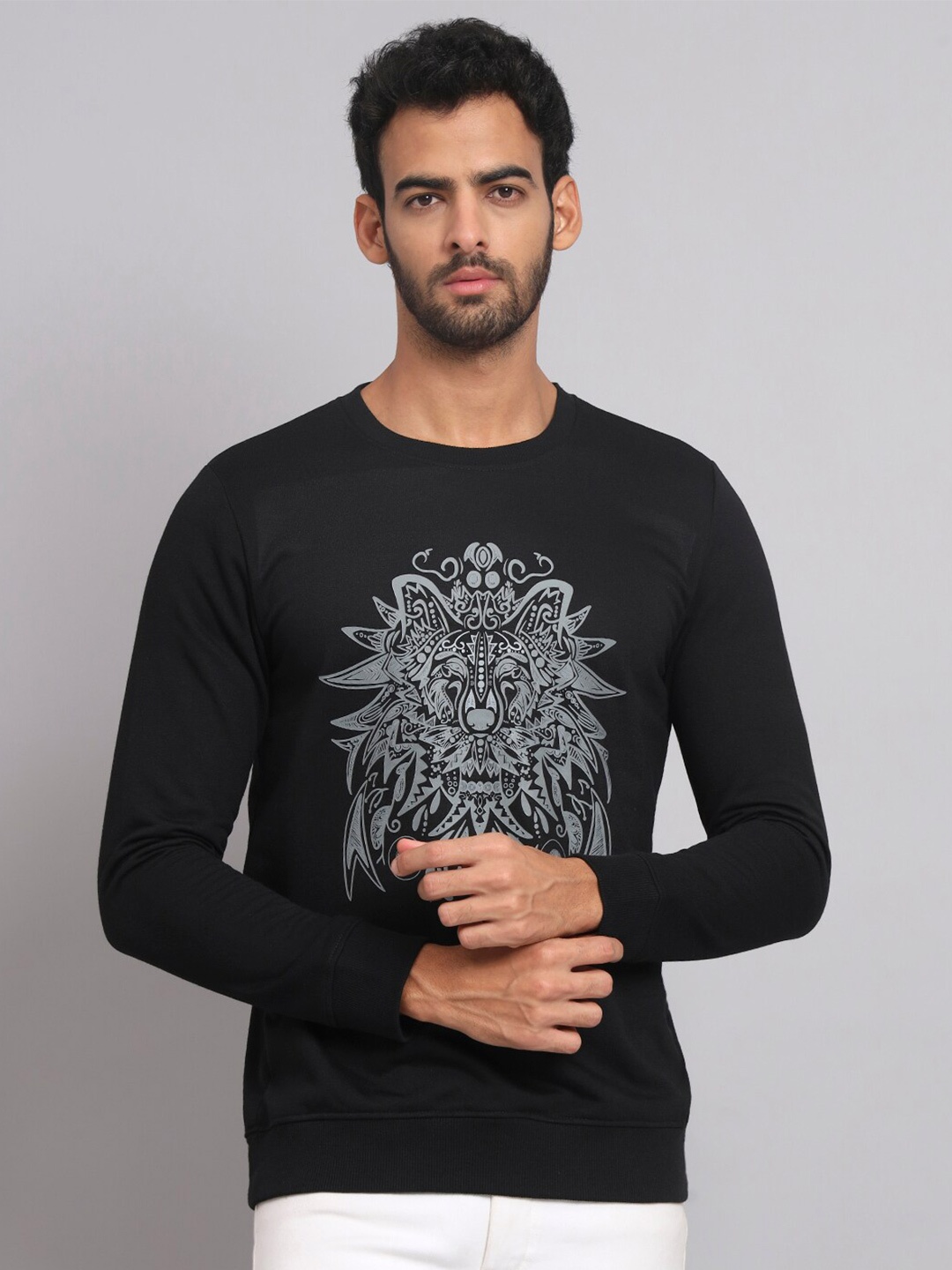 

GLITO Graphic Printed Sweatshirt, Black