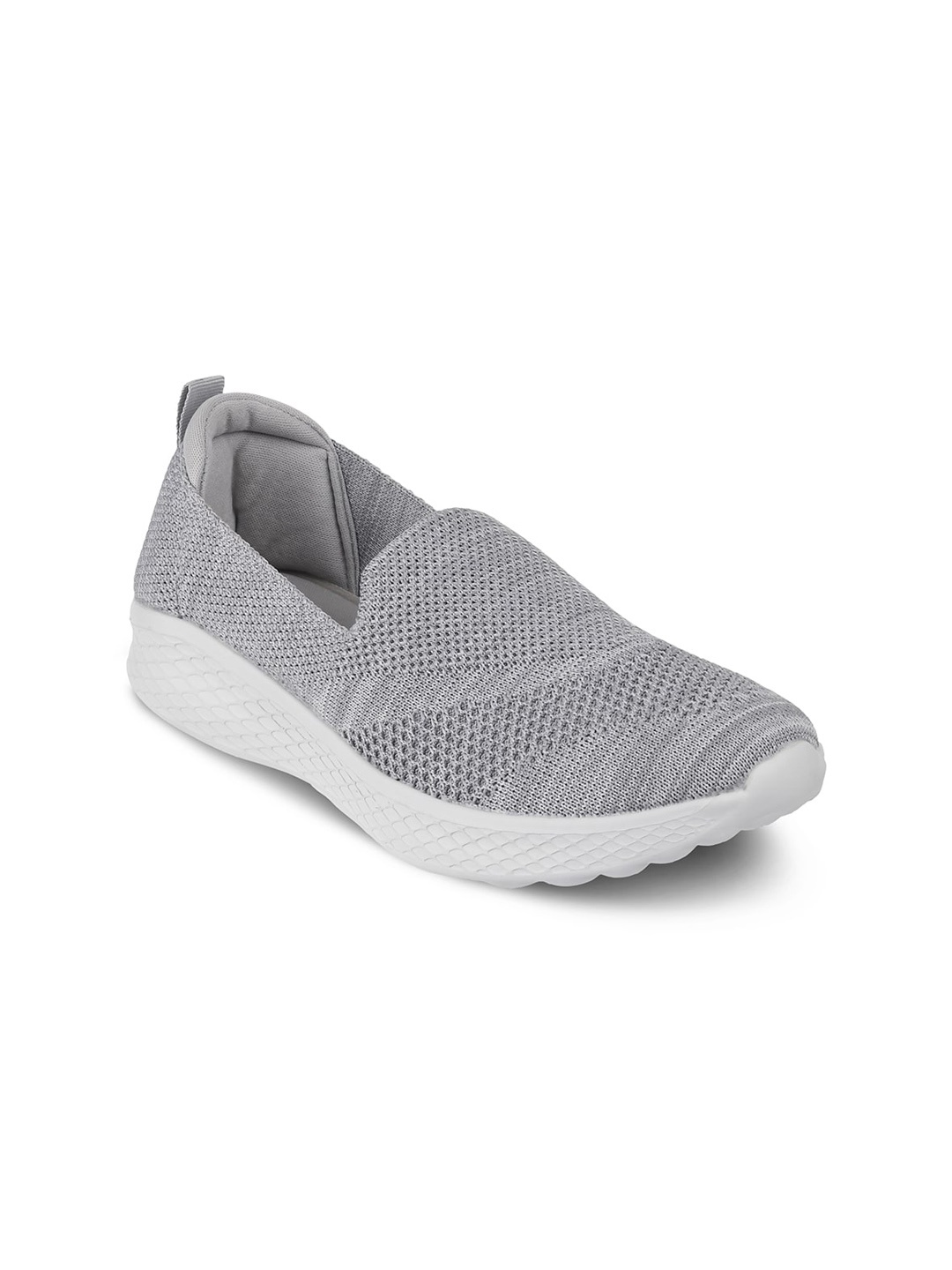 

PEPPER Women Textured Lightweight Mesh Slip-On Sneakers, Grey