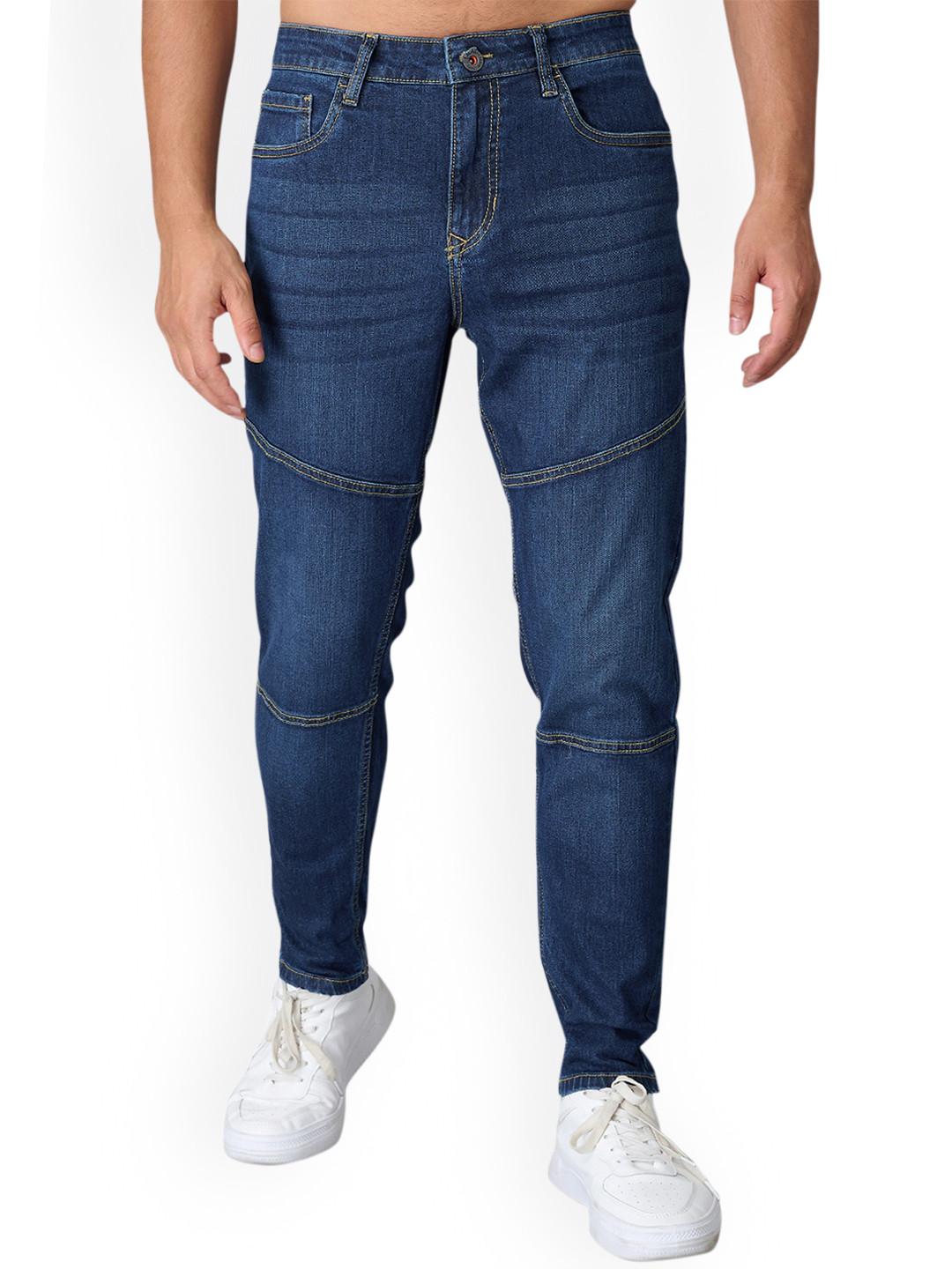 

Old Grey Men Slim Fit Mid Rise Stretchable Denim Jeans, Navy blue