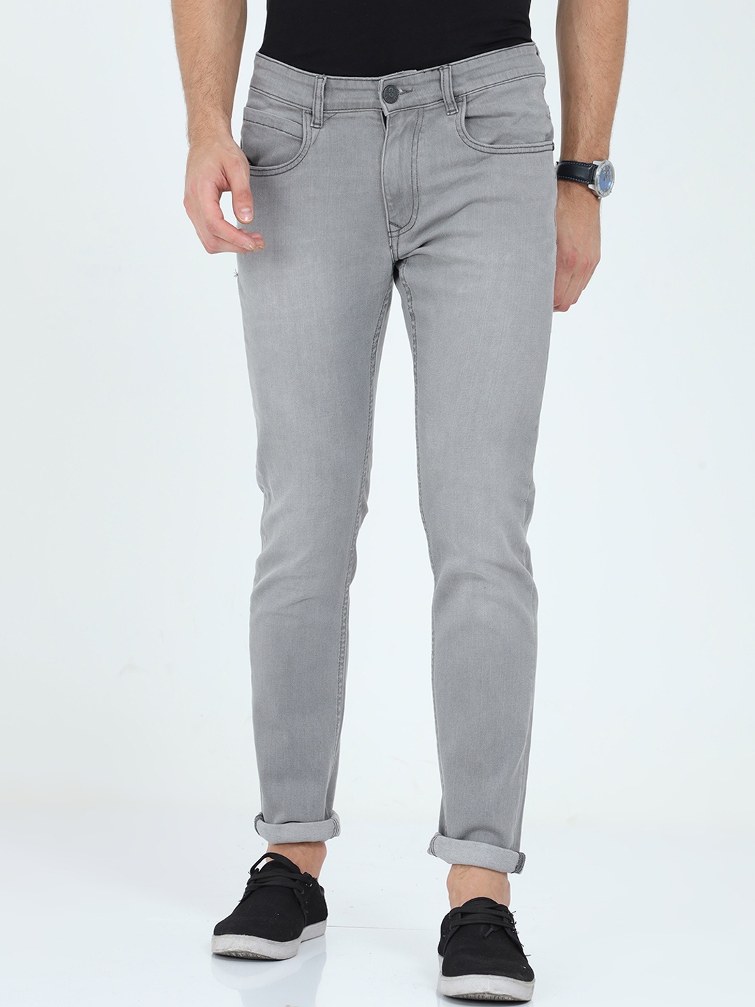 

Old Grey Men Mid-Rise Low Distress Stretchable Jeans
