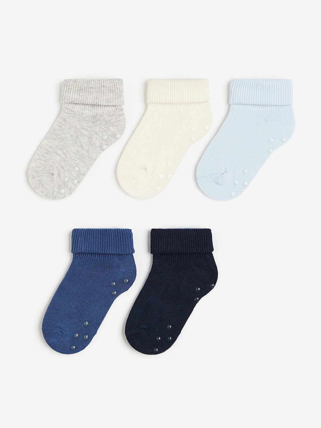 

H&M Boys 5 Pack Anti-Slip Socks, Blue