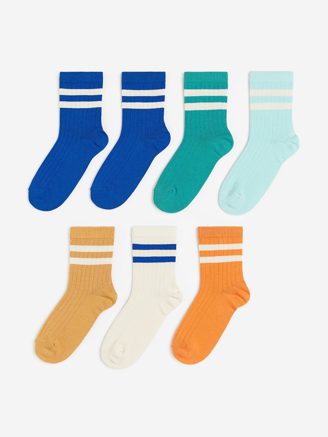 

H&M Boys 7 Pack Socks, Blue