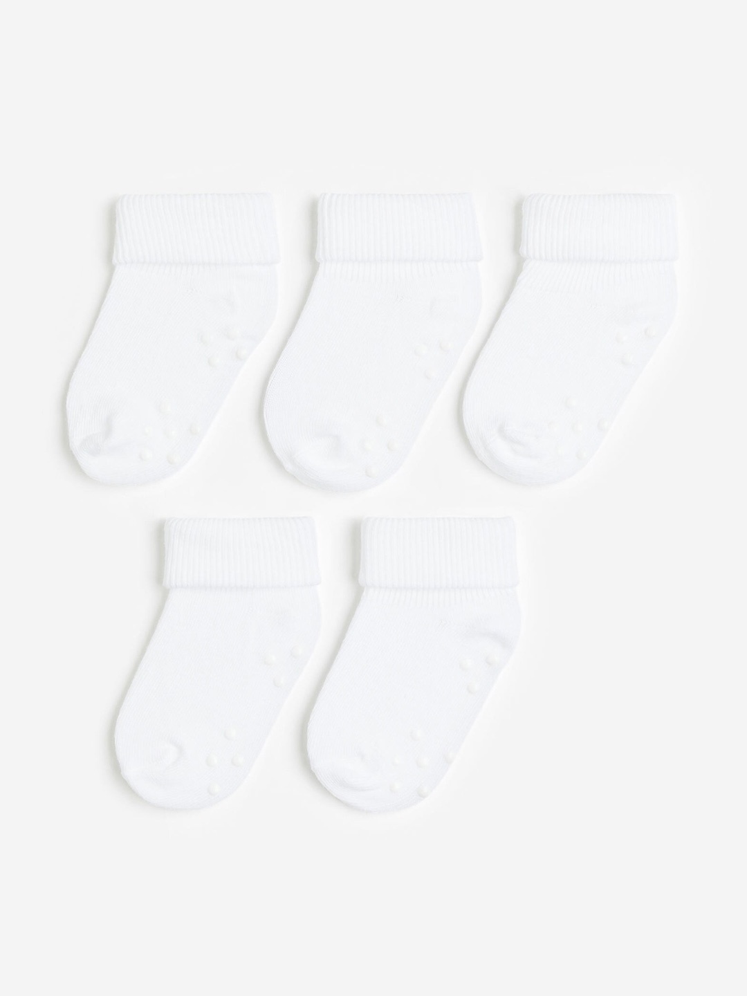 

H&M Boys 5 Pack Anti Slip Socks, White