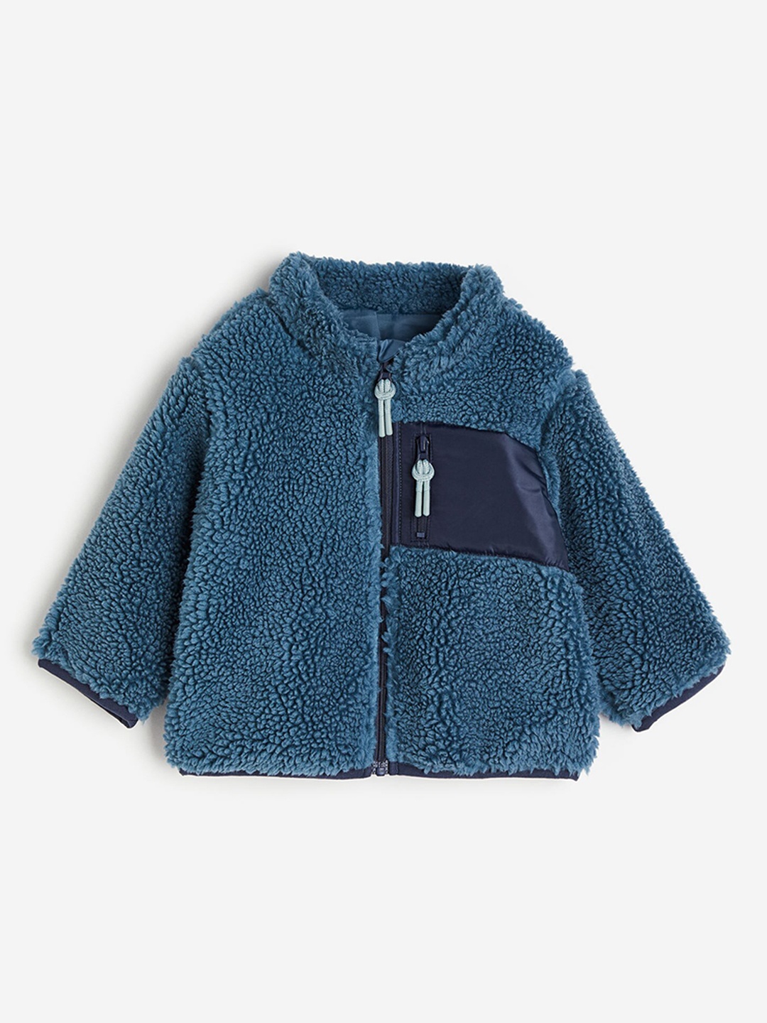 

H&M Boys Teddy Jacket, Turquoise blue