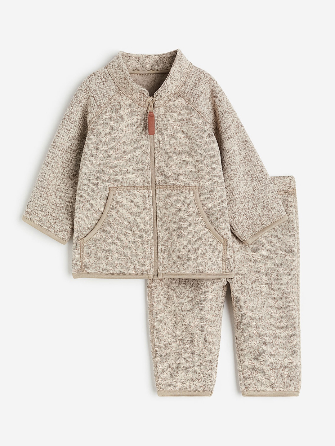

H&M Boys 2 Piece Fleece Lined Set, Beige