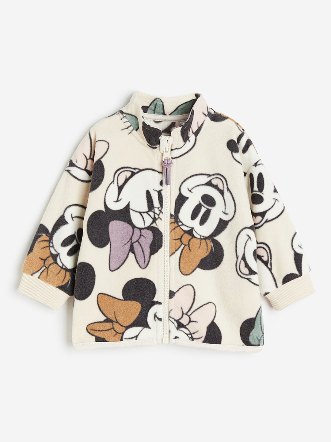 

H&M Boys Patterned Fleece Jacket, Beige