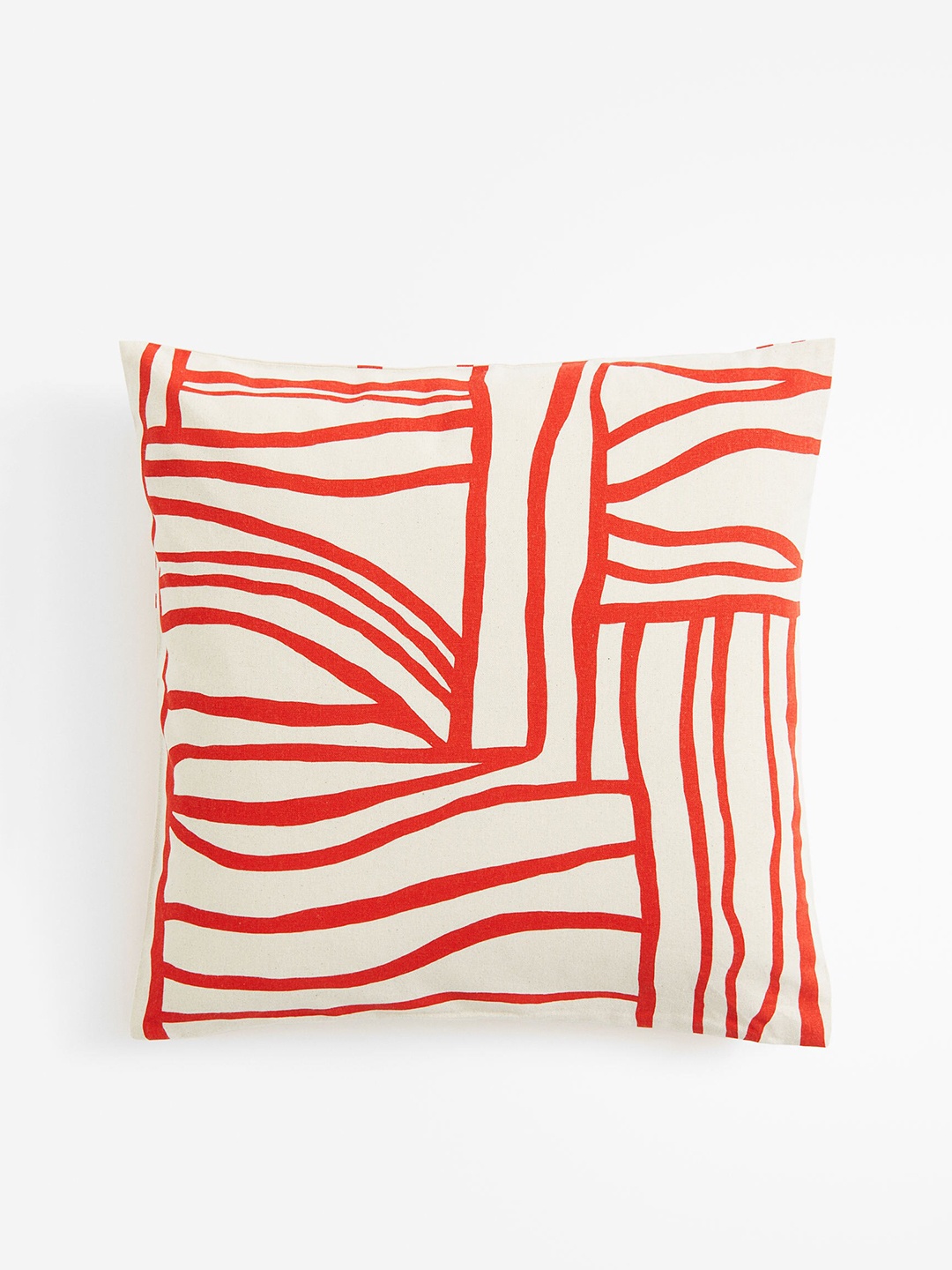 

H&M Red & White Patterned Cushion Cover