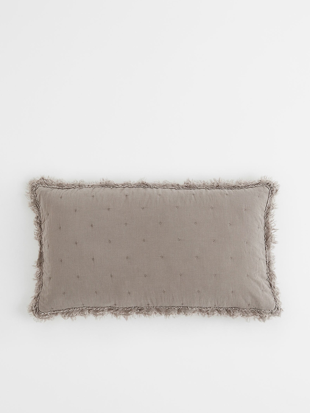 

H&M Beige Frill-Trimmed Cushion Cover