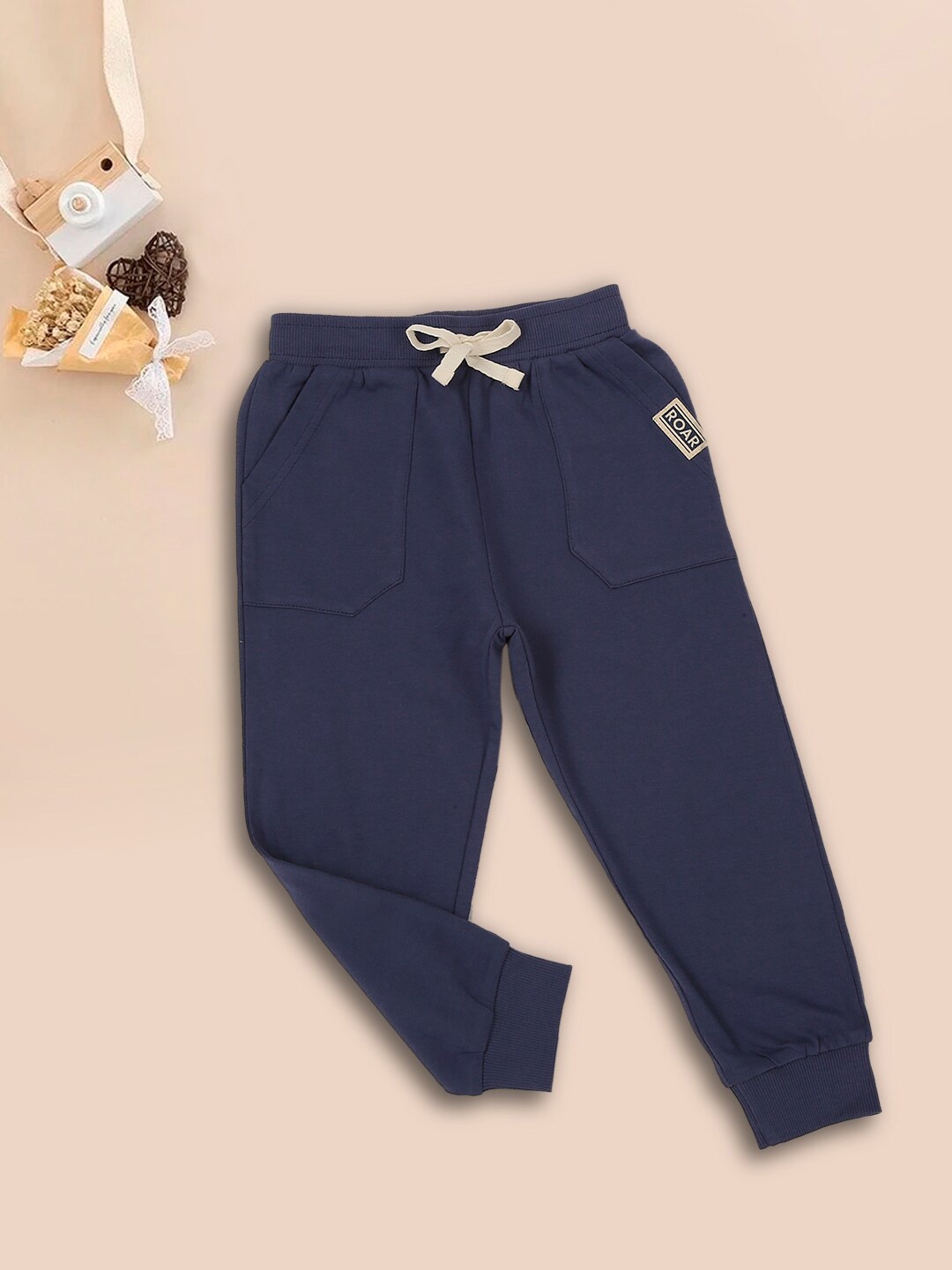 

MeeMee Boys Cotton Joggers, Navy blue