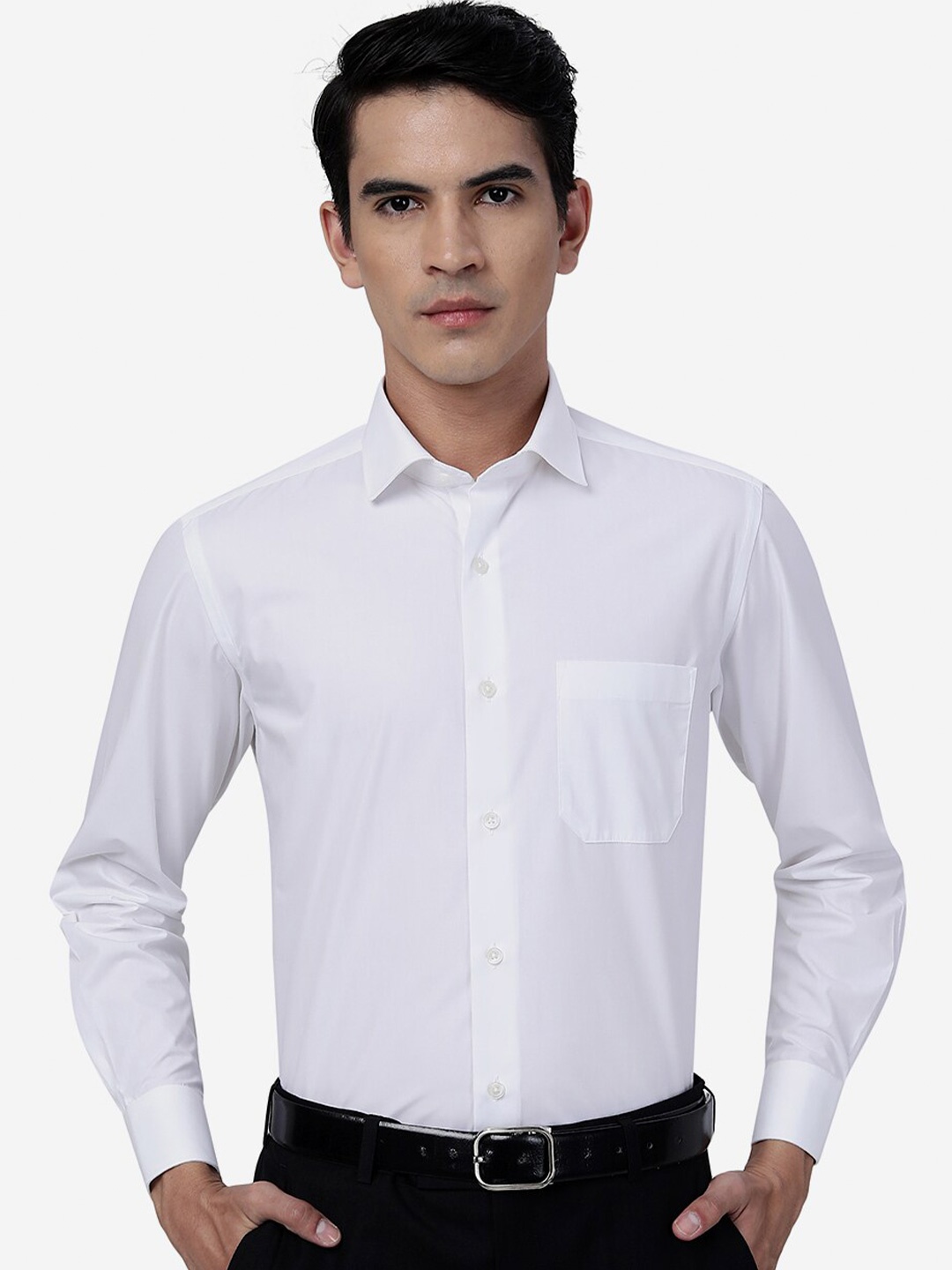 

Greenfibre Slim Fit Cotton Formal Shirt, White