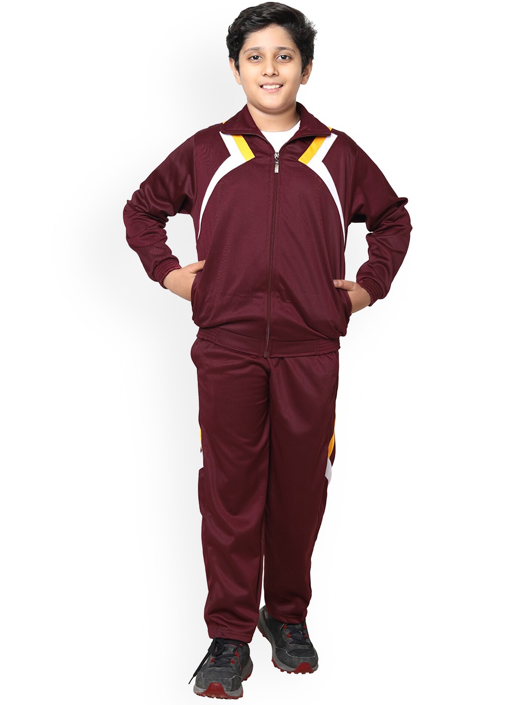 

BAESD Boys Warm Stylish High-Rise Tracksuits, Maroon