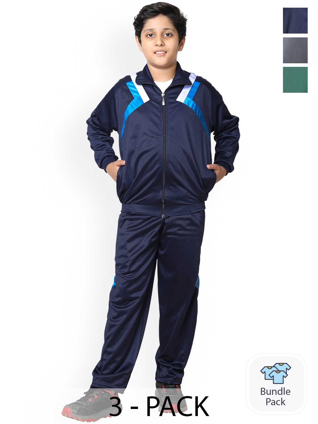 

BAESD Boys Pack Of 3 Warm Stylish High-Rise Tracksuits, Green