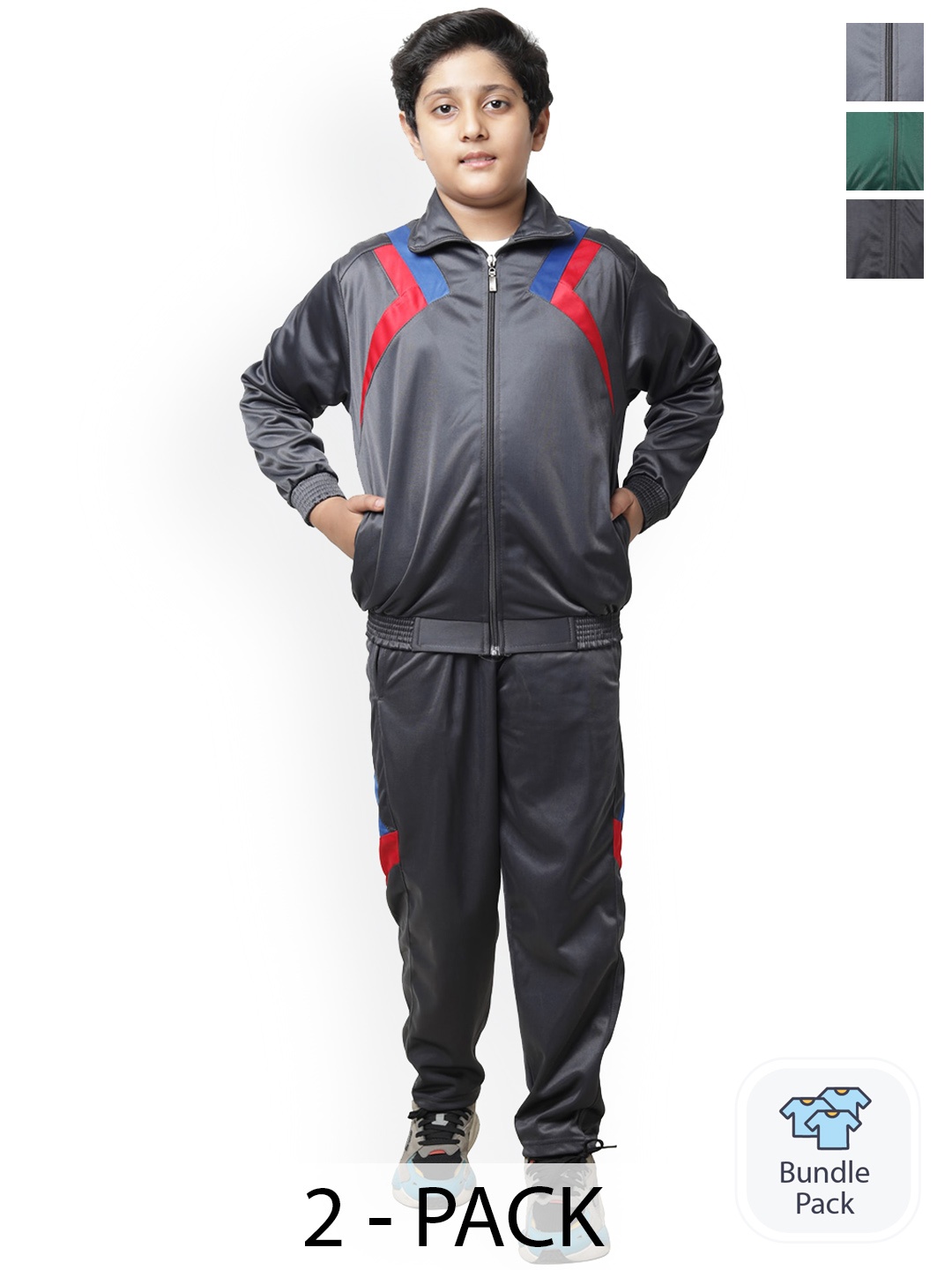 

BAESD Boys Pack Of 3 Warm Stylish High-Rise Tracksuits, Green