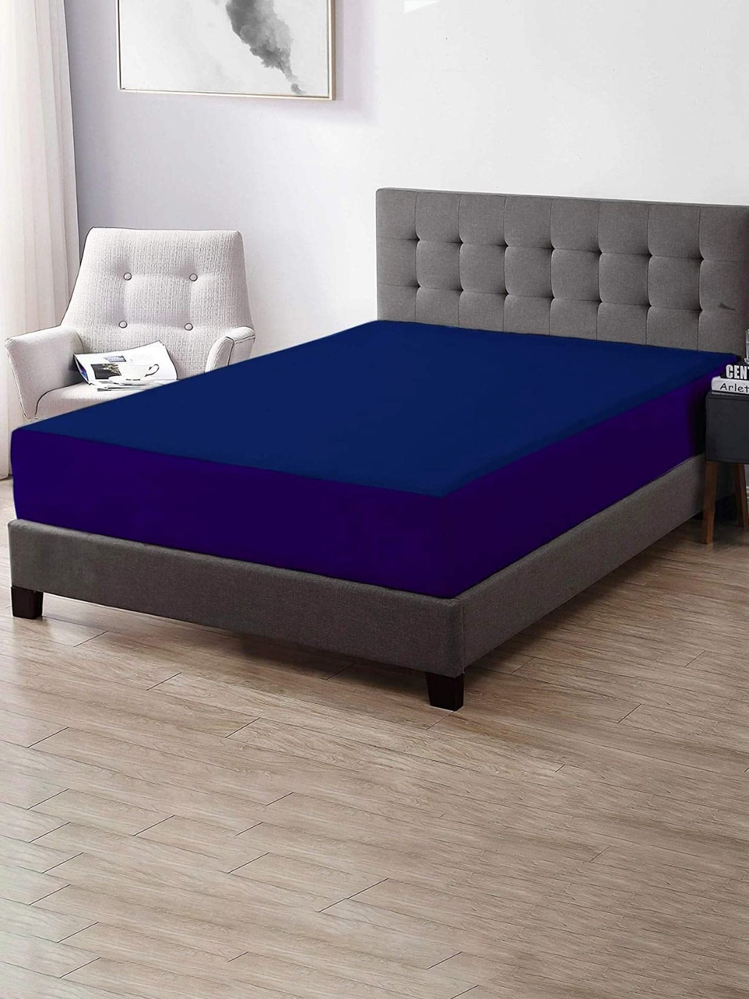 

Adbeni HOME Blue Terry Cortridge Cotton 200 GSM Waterproof King Size Mattress Protector