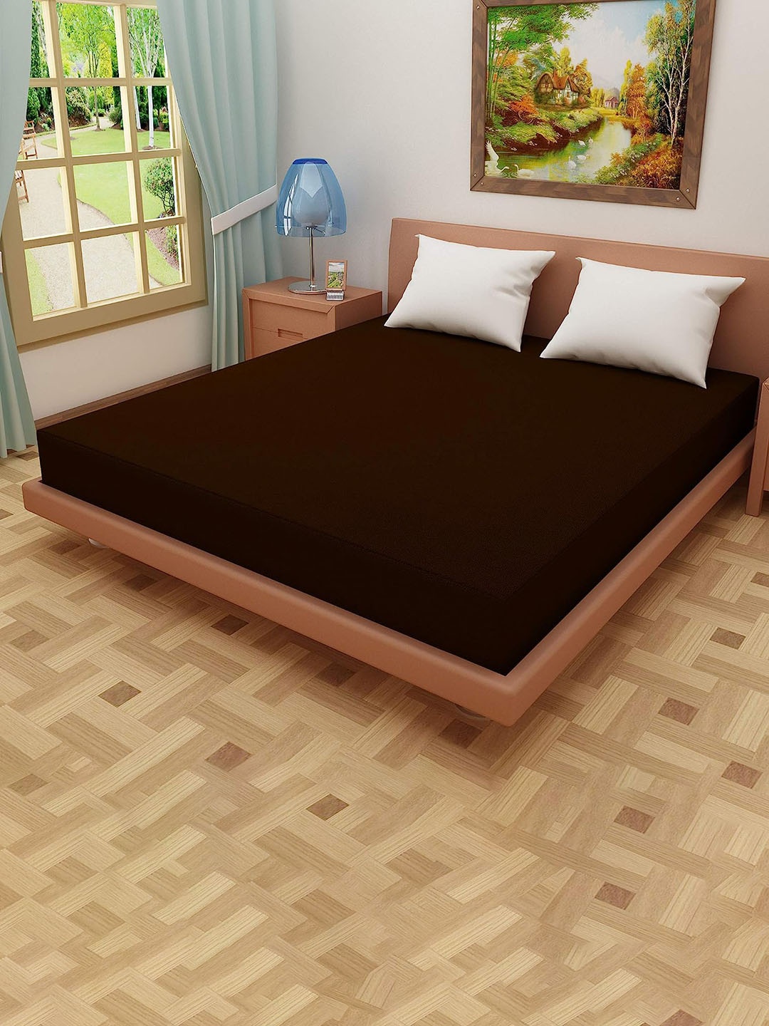 

Adbeni Coffee Brown Terry Cortridge 200 GSM Waterproof Mattress Protector