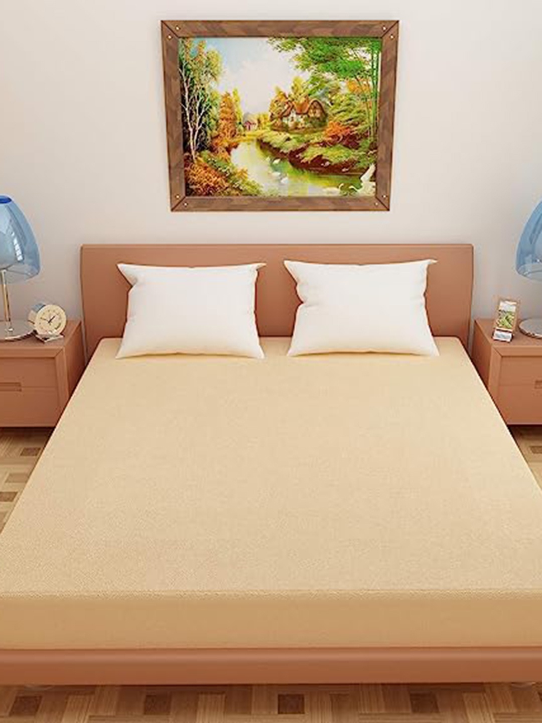 

Adbeni Home Beige 200 GSM Terry Cotton Waterproof Mattress Protector