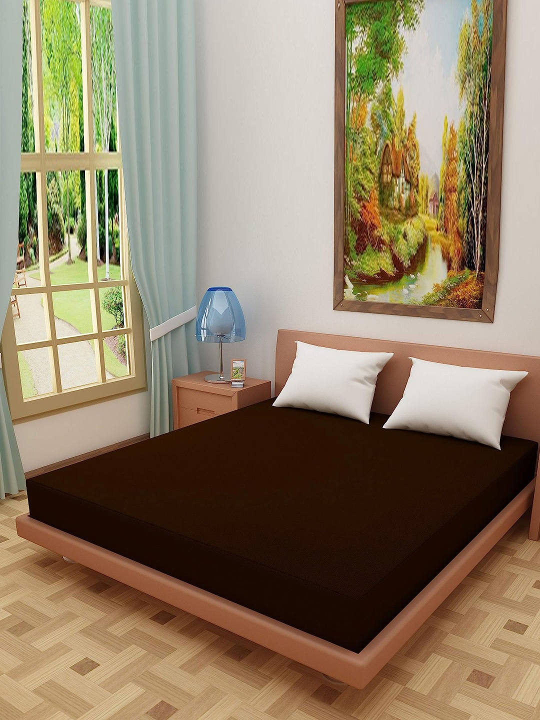 

Adbeni Coffee Brown 200 GSM Waterproof King Size Mattress Protector