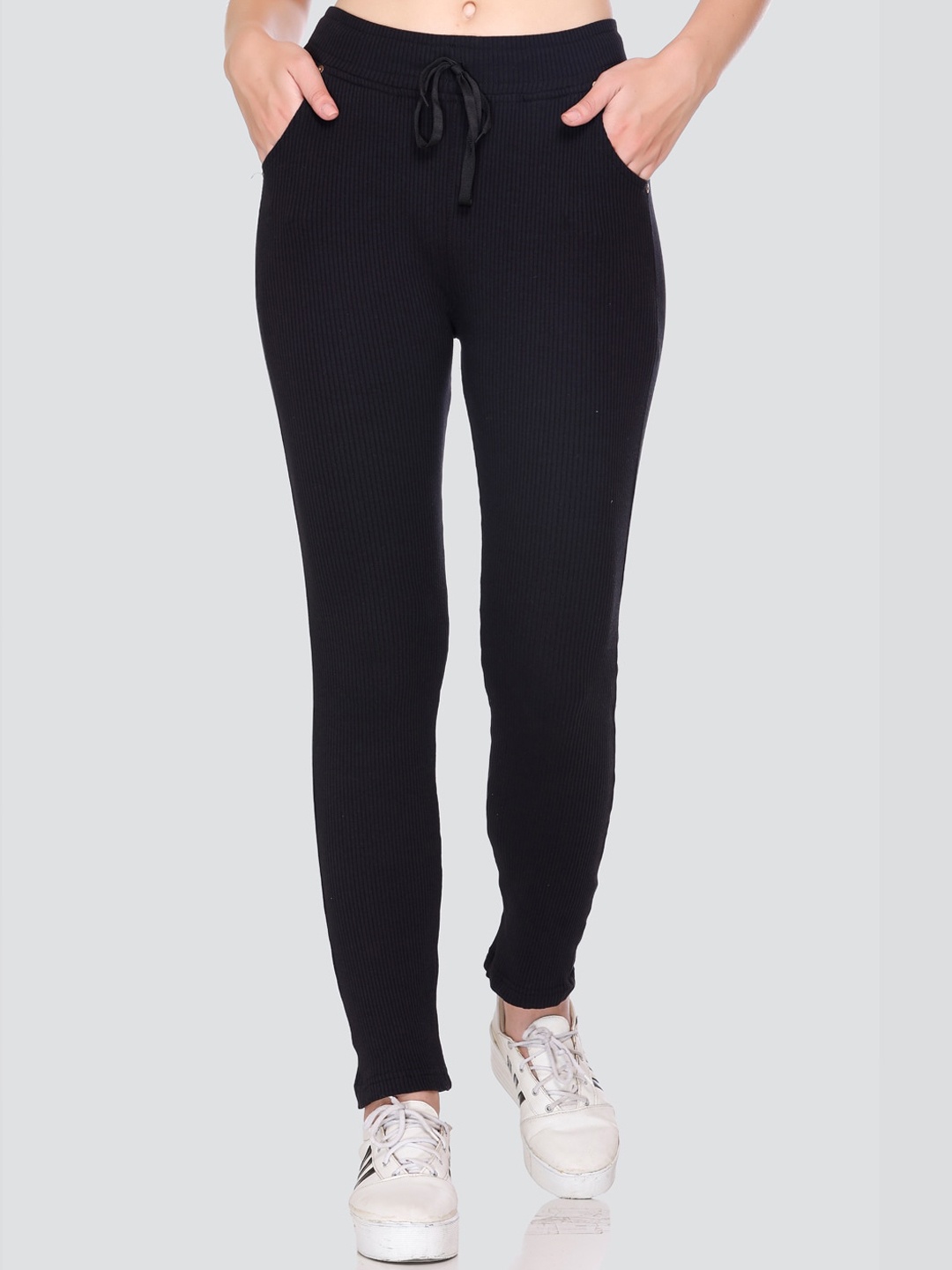 

CUPID Cotton Slim-Fit Track Pants, Black