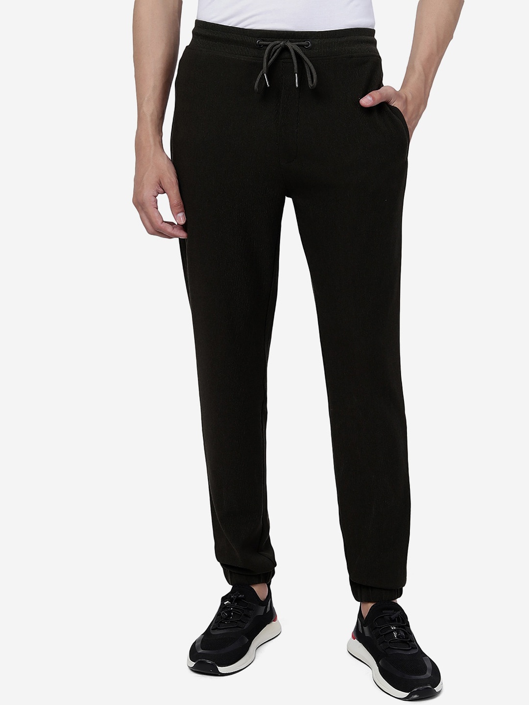 

JADE BLUE Men Cotton Sports Track Pants, Olive