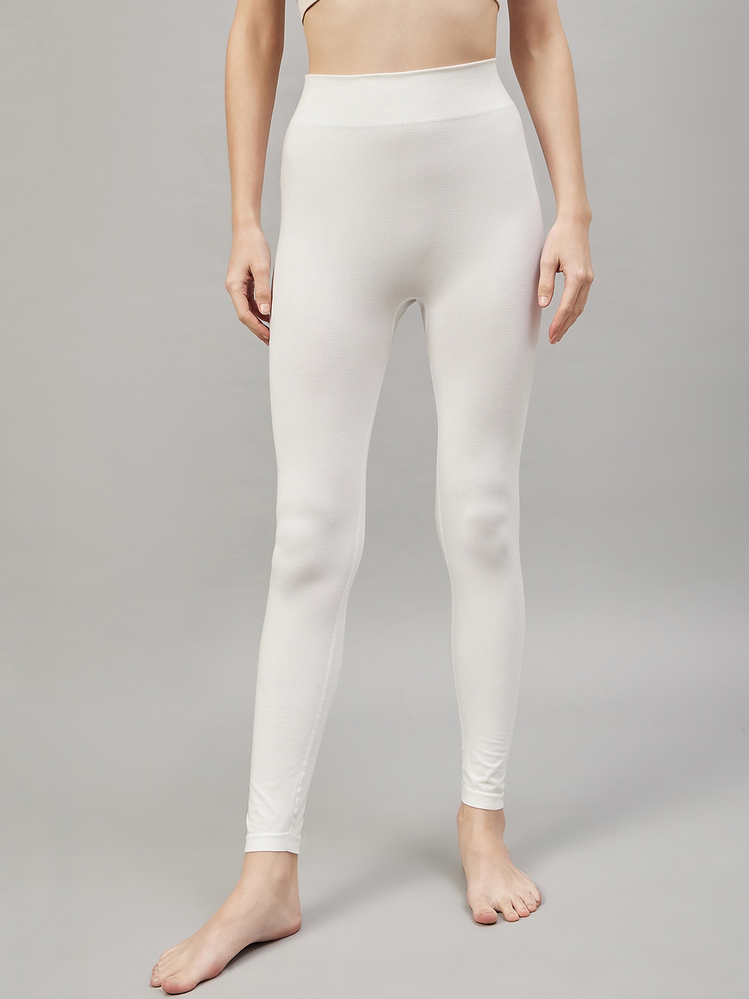 

C9 AIRWEAR Women High-Rise Slim-Fit Thermal Bottoms, White