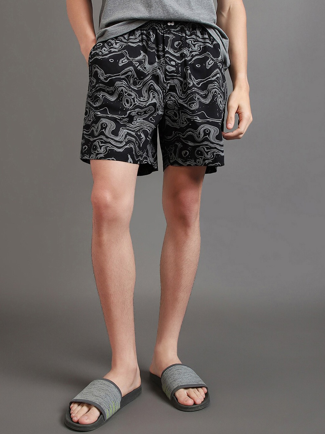 

Bewakoof Printed Pure Cotton Boxers 581637, Black