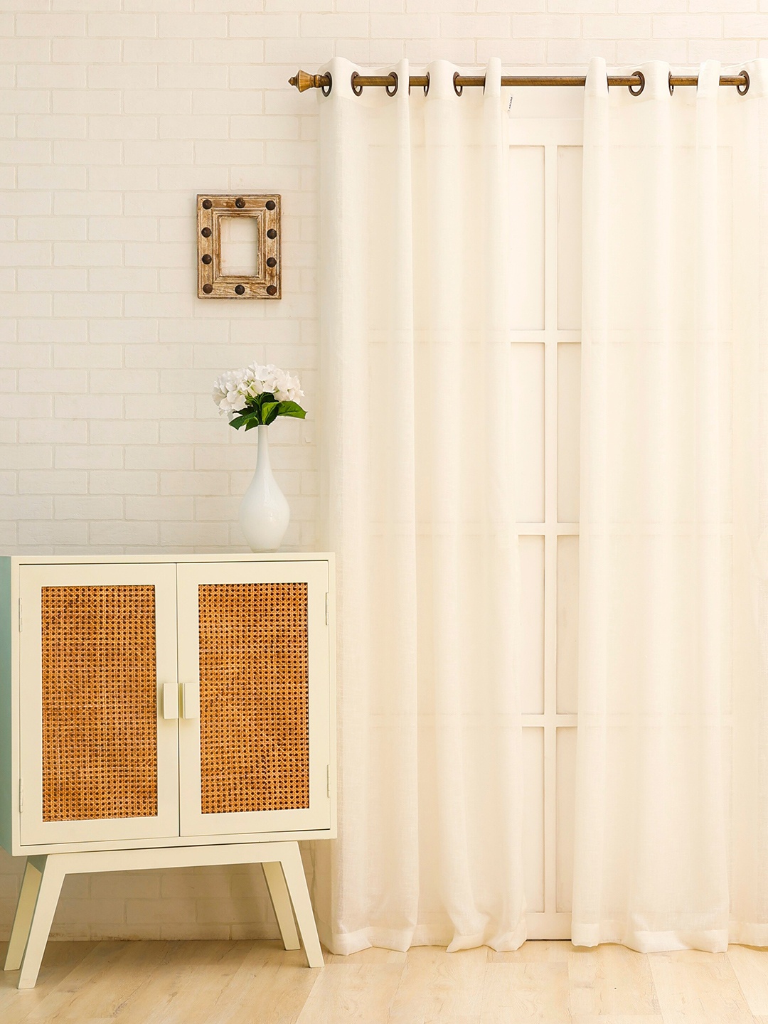 

Ariana Cream-Coloured Sheer Door Curtain