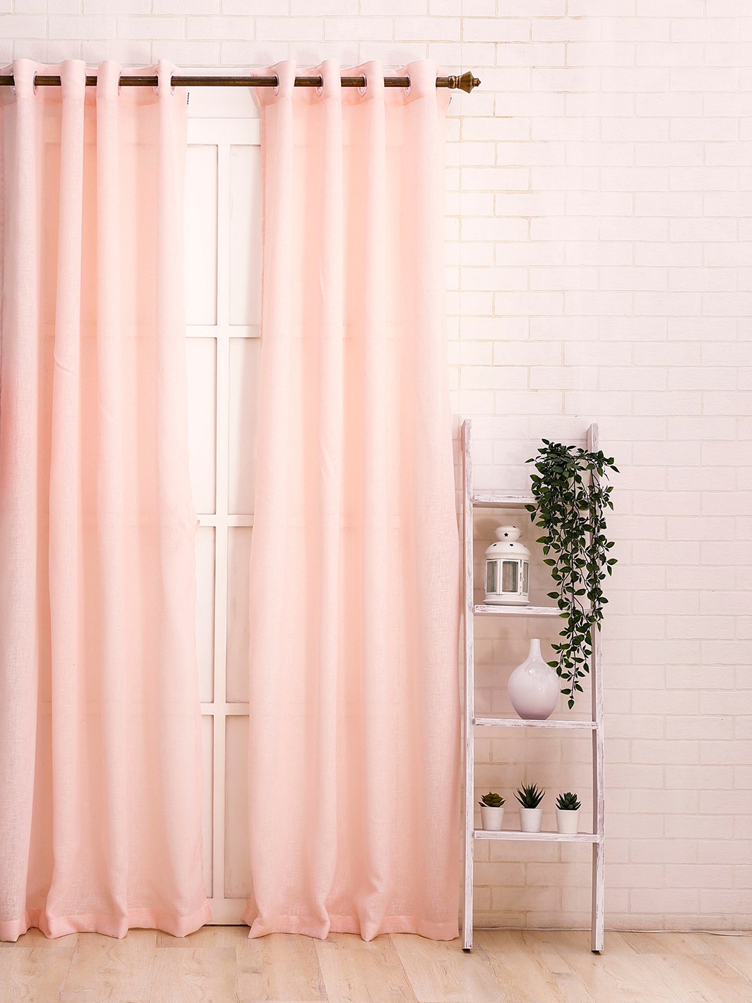 

Ariana Pink Sheer Long Door Curtain