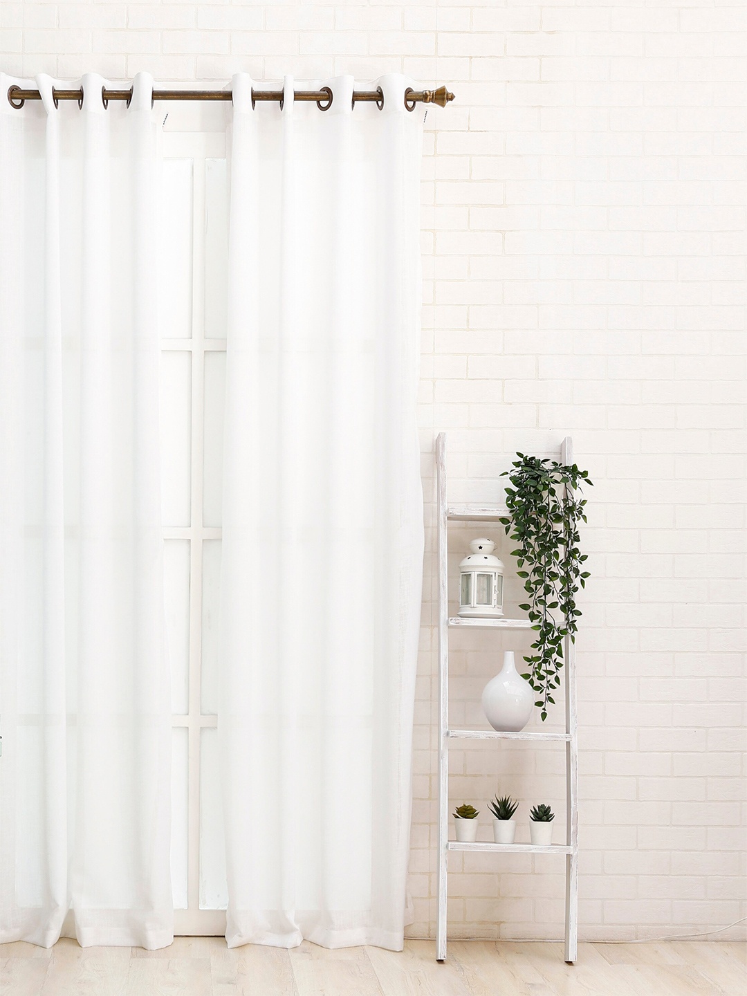 

Ariana White Sheer Door Curtain