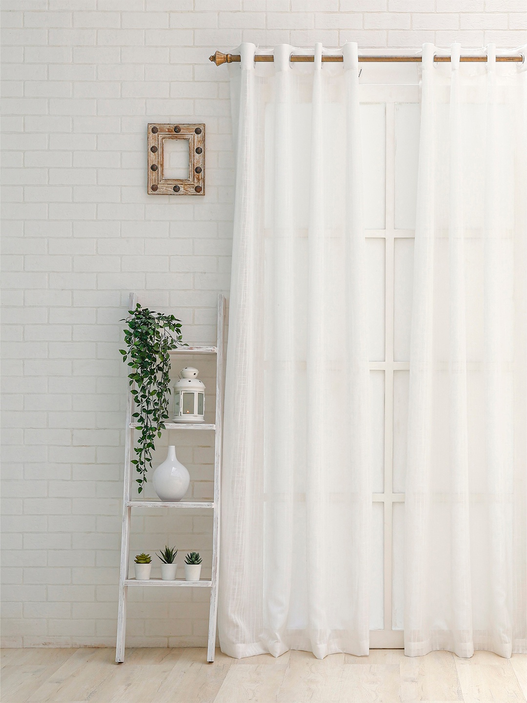 

Ariana White Sheer Door Curtain