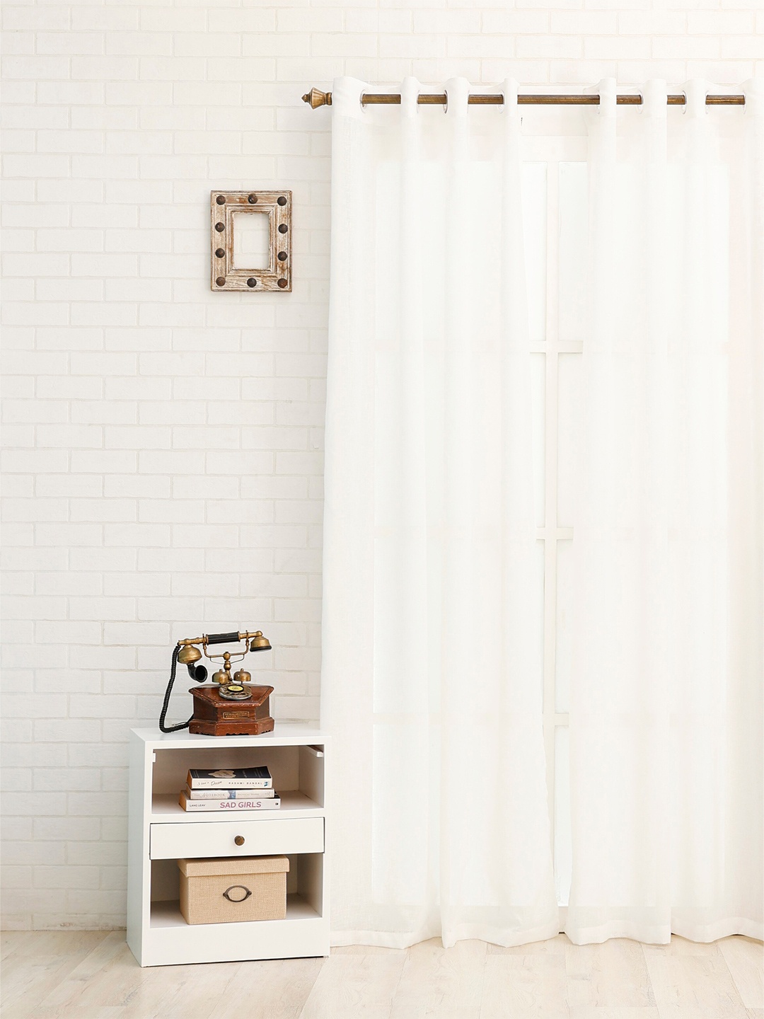 

Ariana Off White Linen Sheer Long Door Curtain