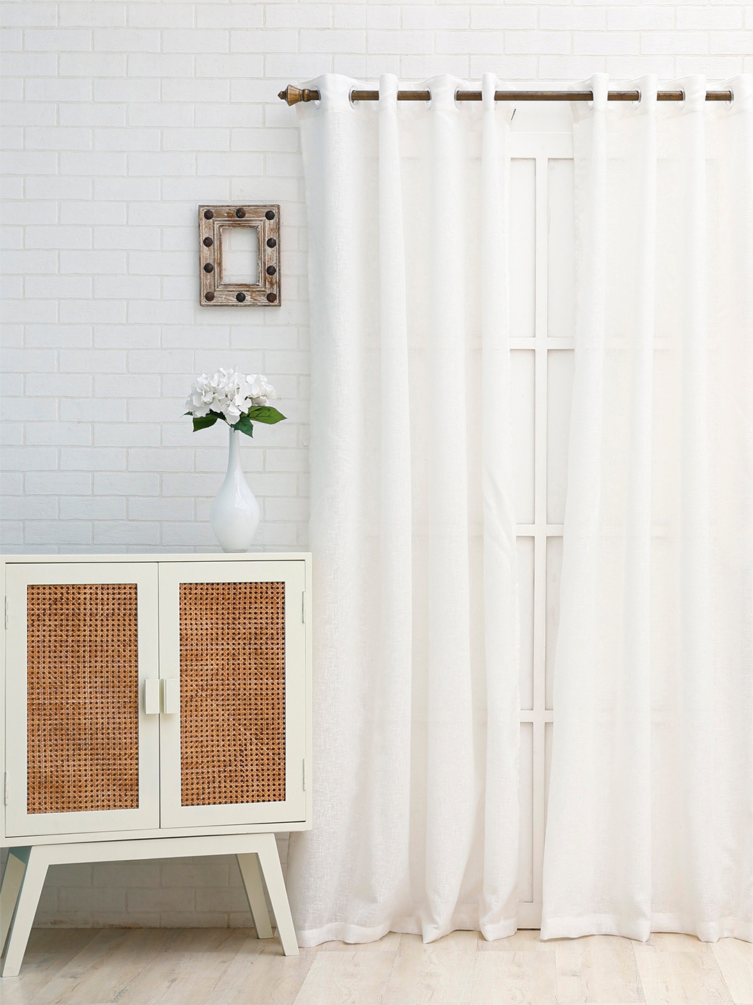 

Ariana White Sheer Door Curtain