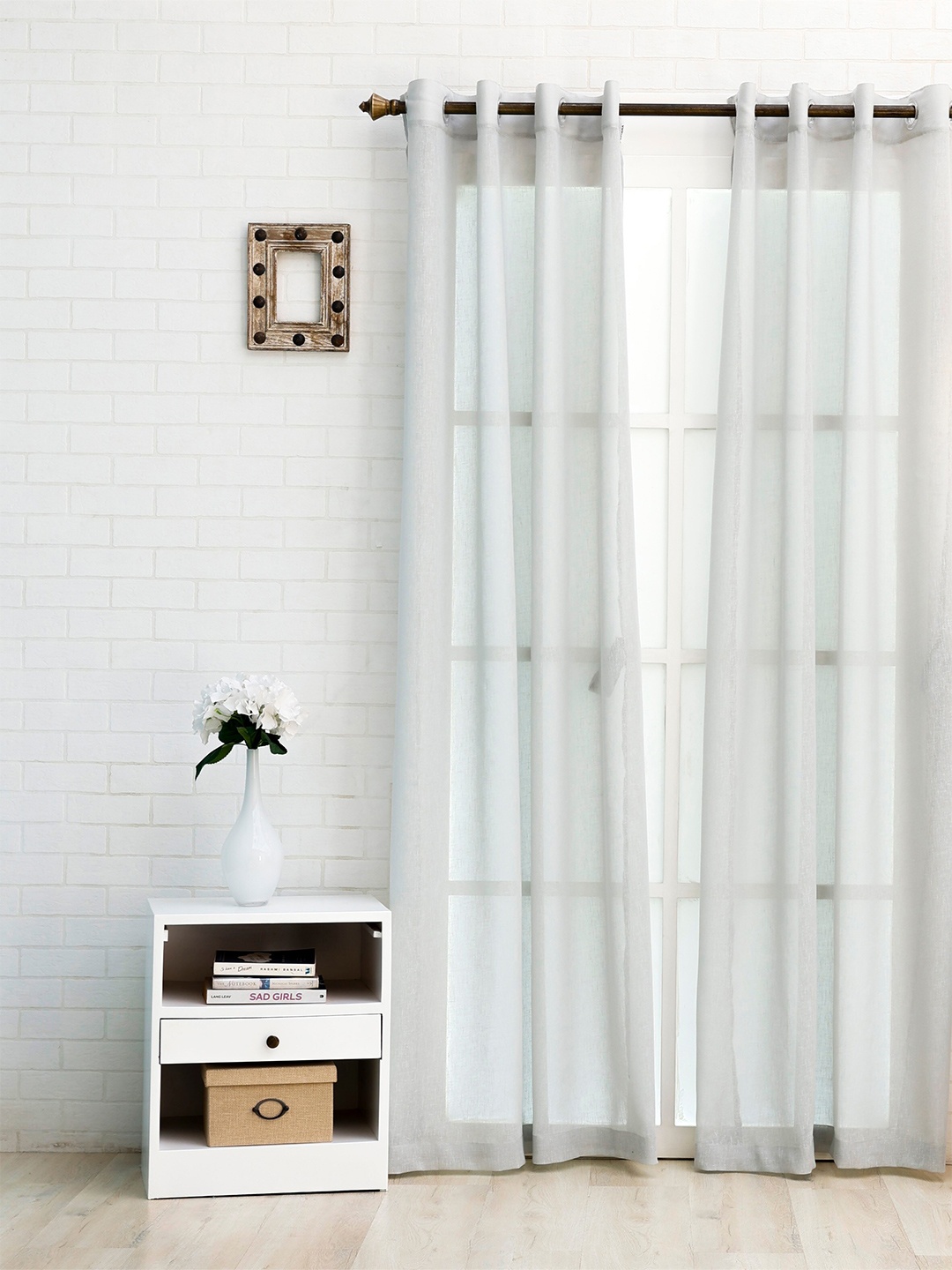 

Ariana Grey Linen Sheer Door Curtain