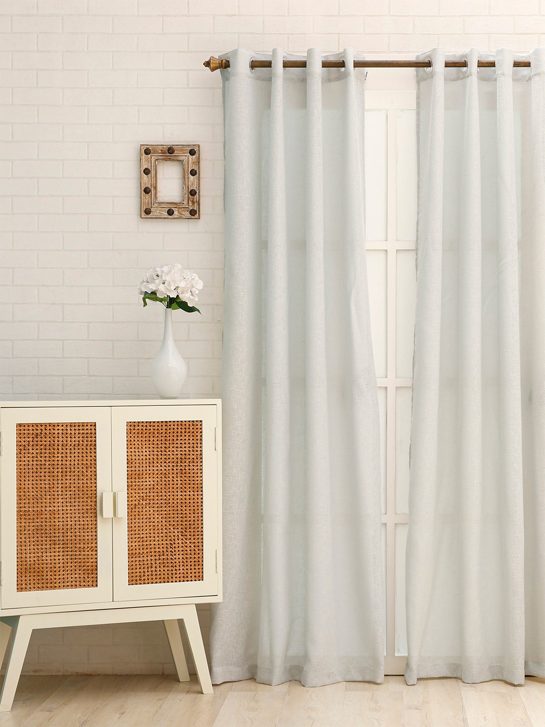 

Ariana Grey Sheer Door Curtain
