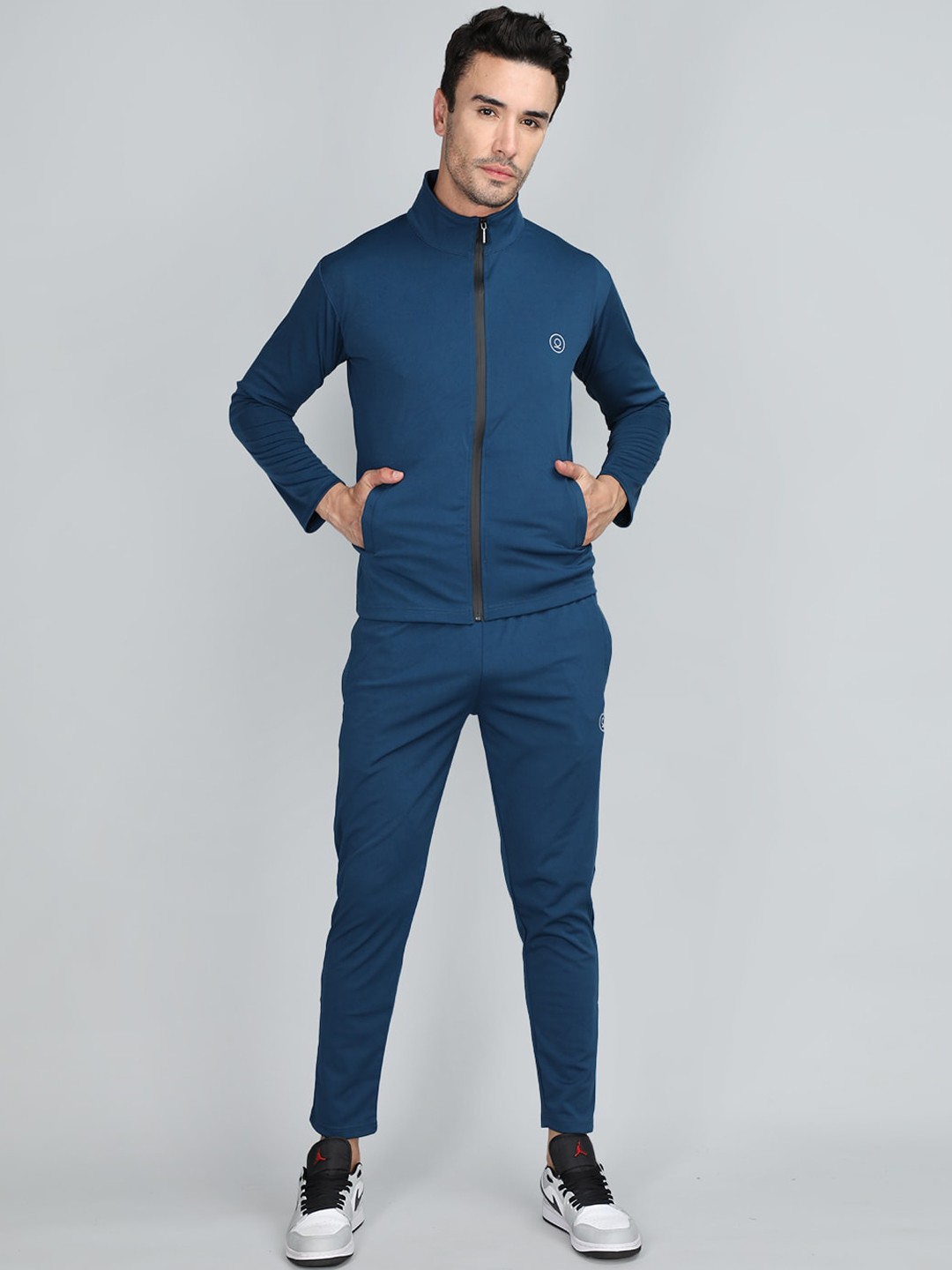 

CHKOKKO Stand Collar Sporty Jacket, Blue