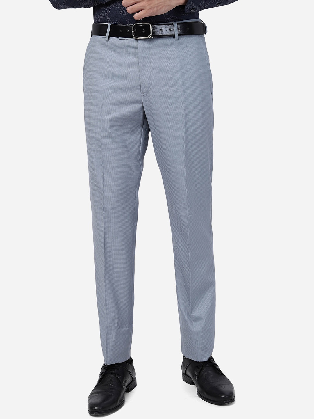 

Greenfibre Men Slim Fit Formal Trousers, Grey