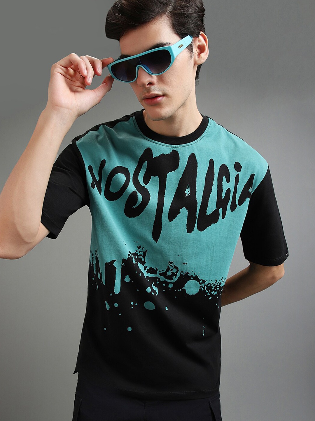 

Bewakoof Graphic Printed Oversized T-shirt, Black