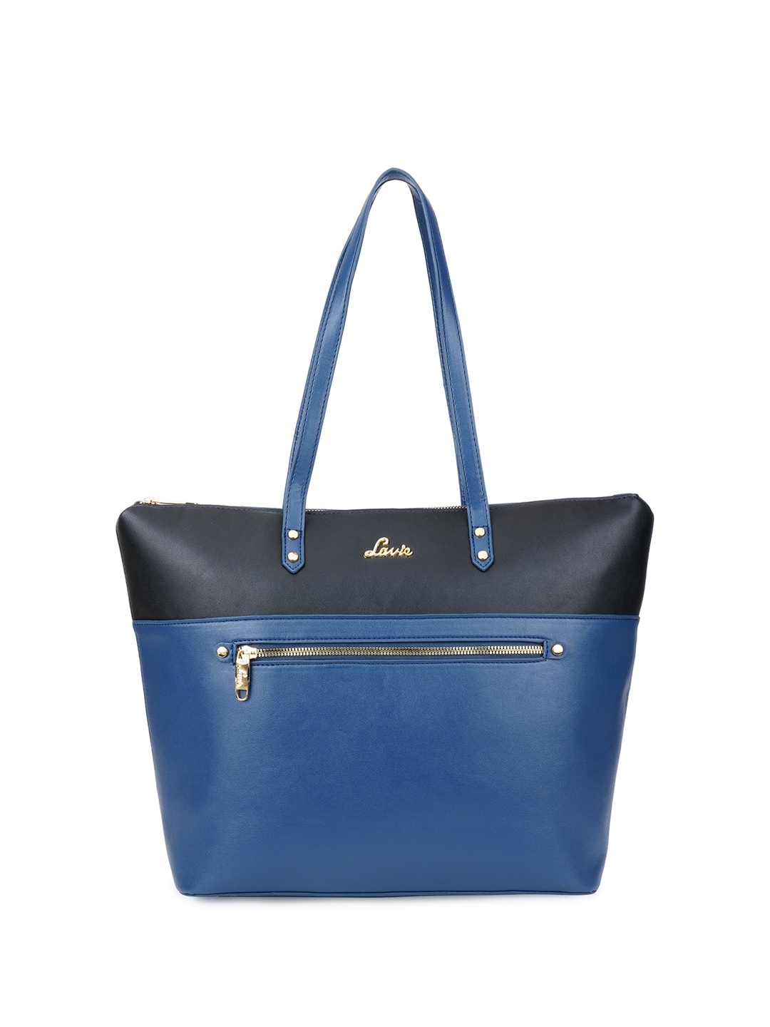 

Lavie Colourblocked Structured Shoulder Bag, Navy blue